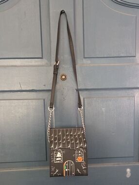 Black Haunted House Crossbody Bag